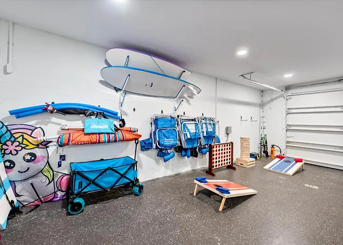 Oceanfront Cocoa Beach Vacation Home Private Beach, Tiki Bar & Family Fun